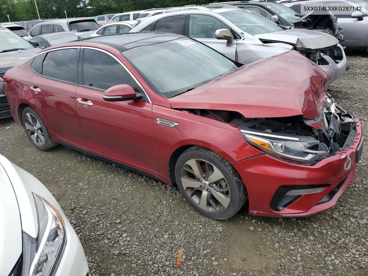 5XXGT4L3XKG287142 2019 Kia Optima Lx