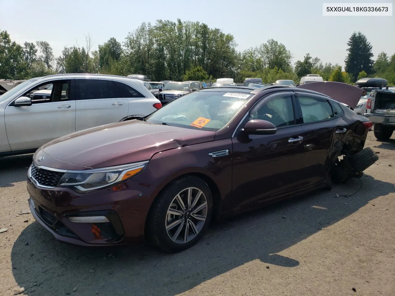 2019 Kia Optima Ex VIN: 5XXGU4L18KG336673 Lot: 66812314