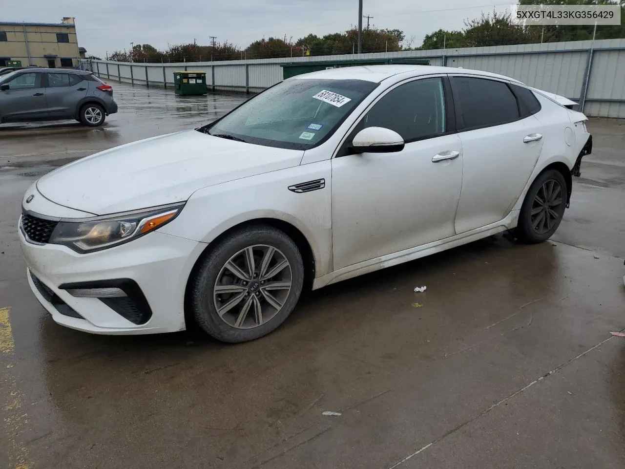 5XXGT4L33KG356429 2019 Kia Optima Lx