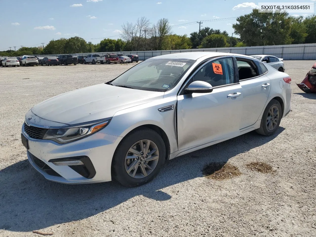 2019 Kia Optima Lx VIN: 5XXGT4L31KG354551 Lot: 68508804