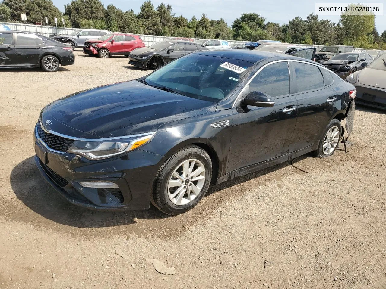 5XXGT4L34KG280168 2019 Kia Optima Lx