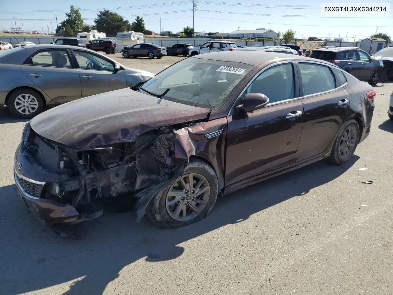 2019 Kia Optima Lx VIN: 5XXGT4L3XKG344214 Lot: 69152684