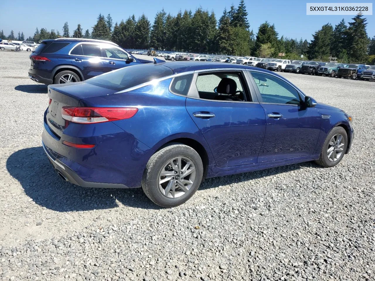 2019 Kia Optima Lx VIN: 5XXGT4L31KG362228 Lot: 70334874