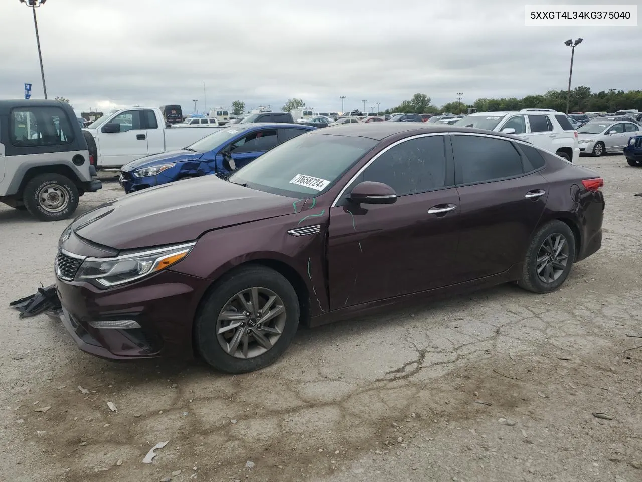 2019 Kia Optima Lx VIN: 5XXGT4L34KG375040 Lot: 70658724