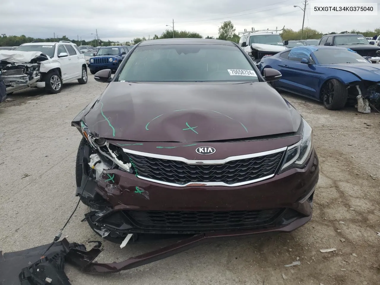 5XXGT4L34KG375040 2019 Kia Optima Lx