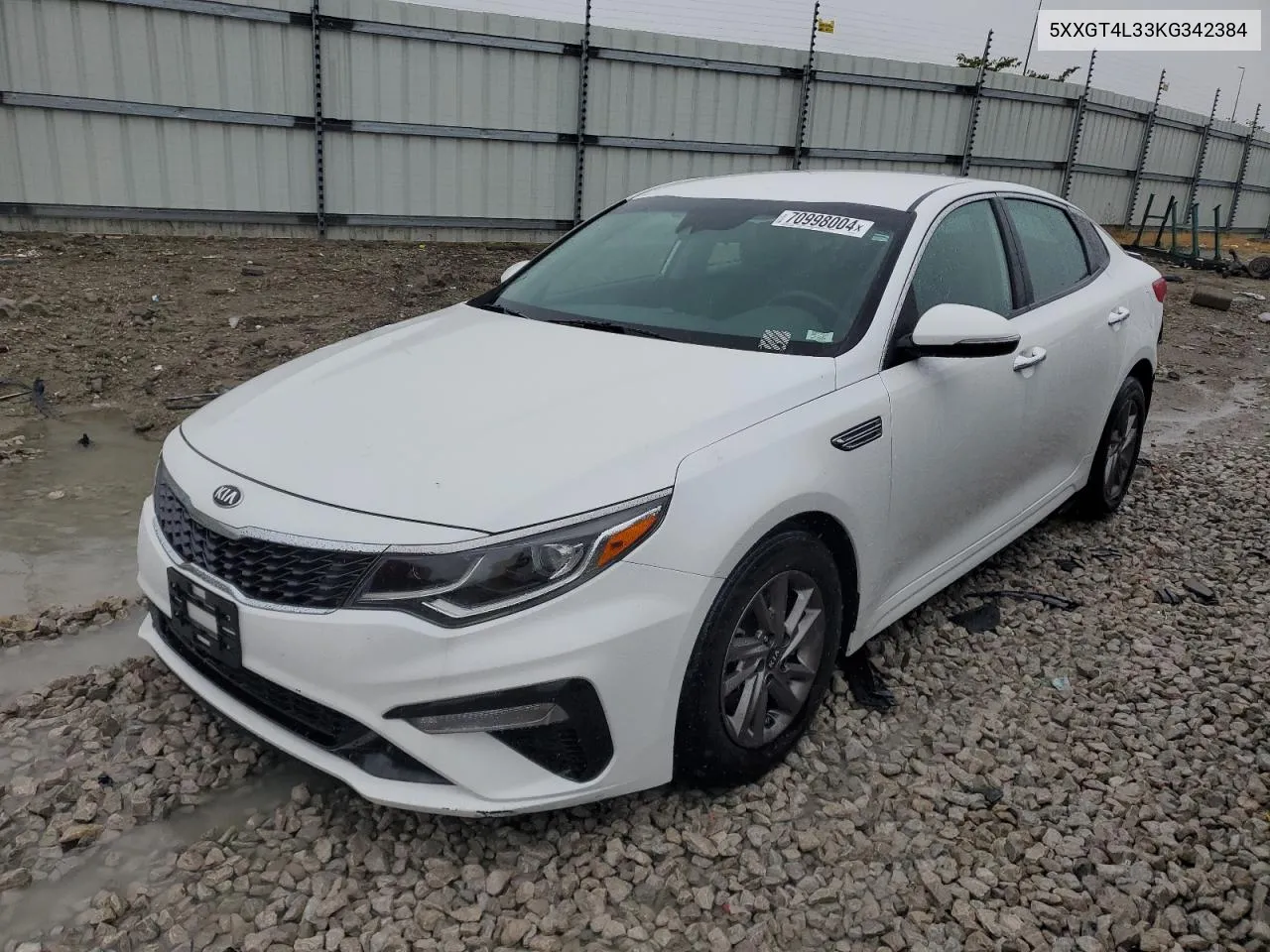 2019 Kia Optima Lx VIN: 5XXGT4L33KG342384 Lot: 70998004