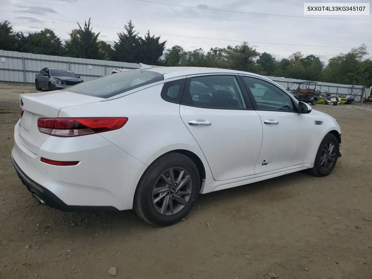 5XXGT4L33KG345107 2019 Kia Optima Lx