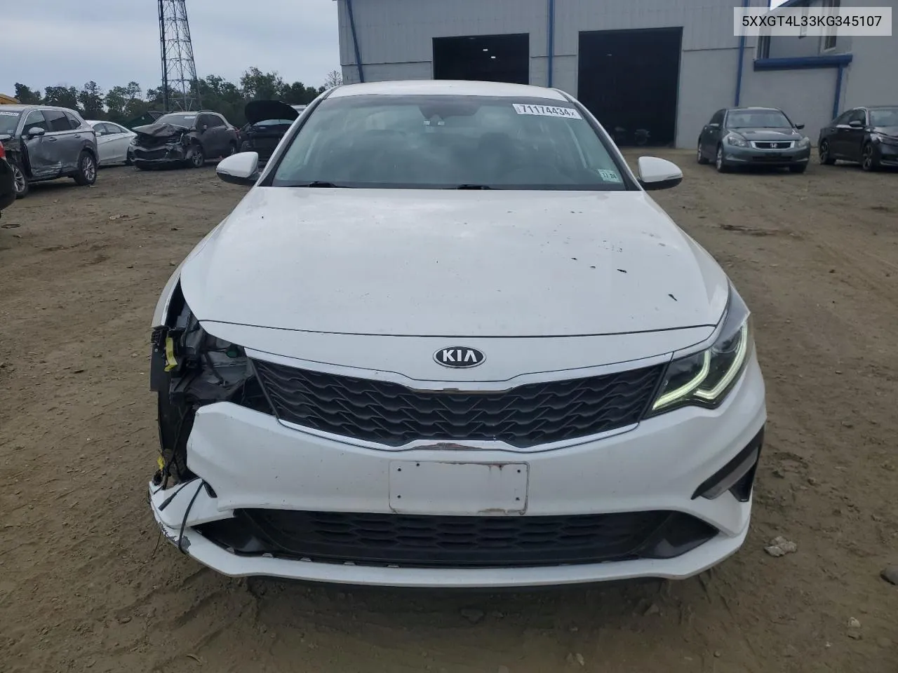 2019 Kia Optima Lx VIN: 5XXGT4L33KG345107 Lot: 71174434