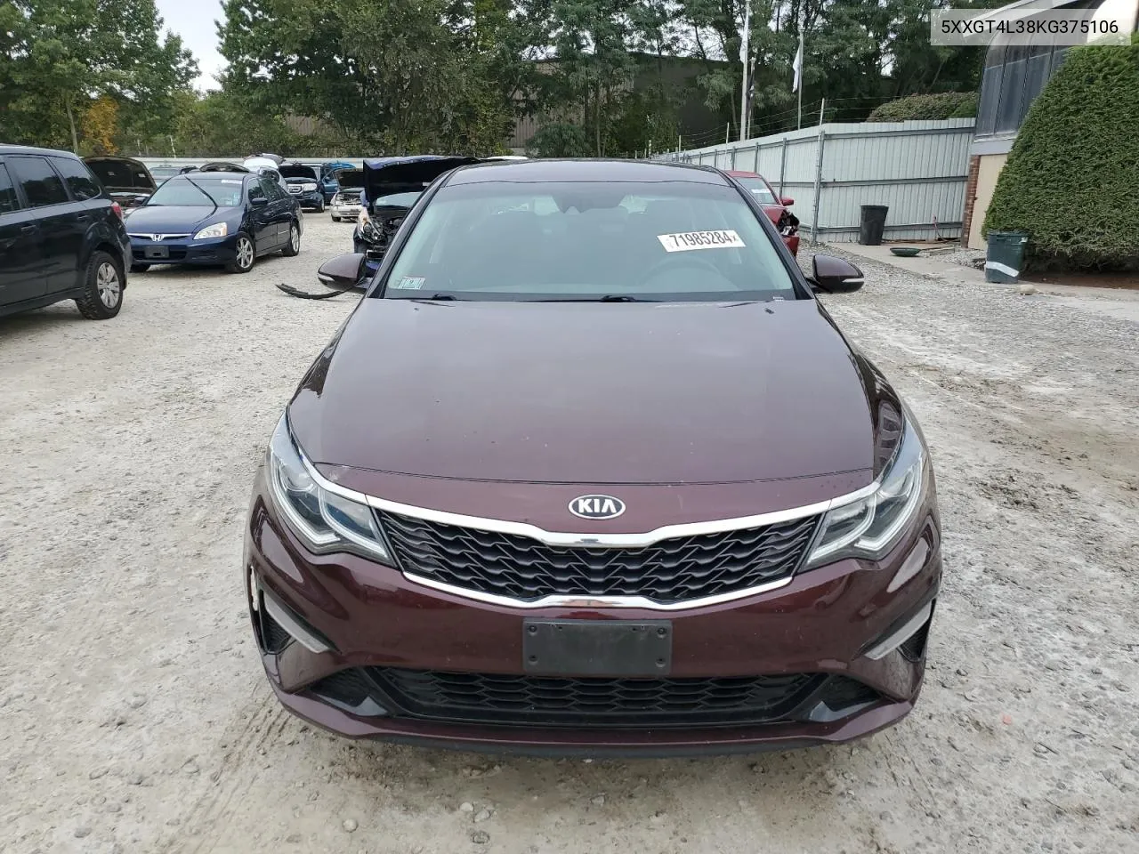 5XXGT4L38KG375106 2019 Kia Optima Lx