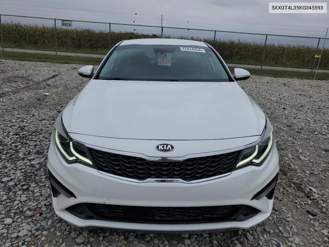 2019 Kia Optima Lx VIN: 5XXGT4L35KG345593 Lot: 72474254