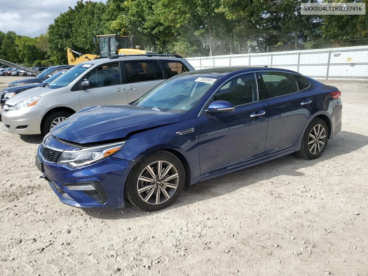 2019 Kia Optima Ex VIN: 5XXGU4L12KG337916 Lot: 72835664