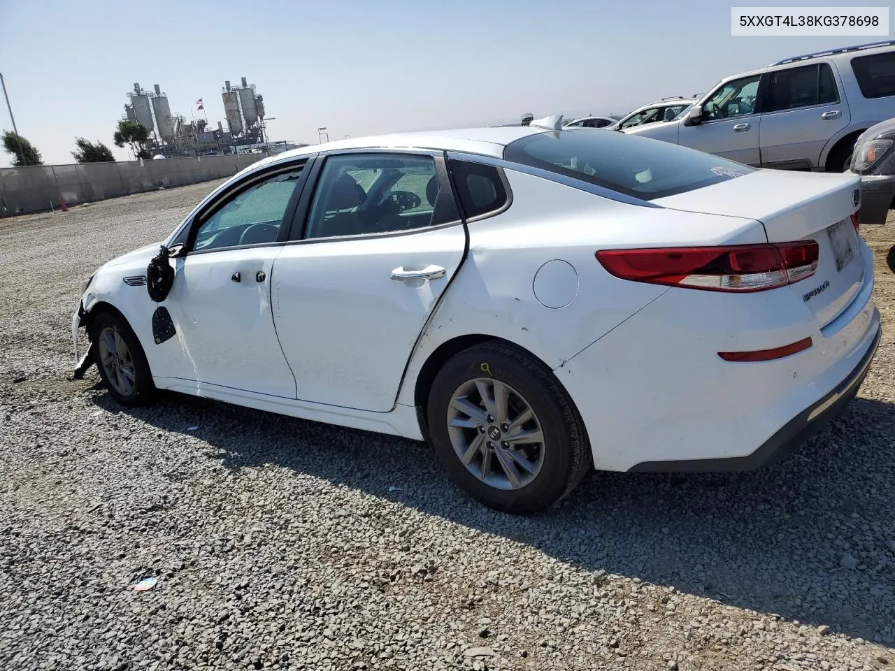 5XXGT4L38KG378698 2019 Kia Optima Lx