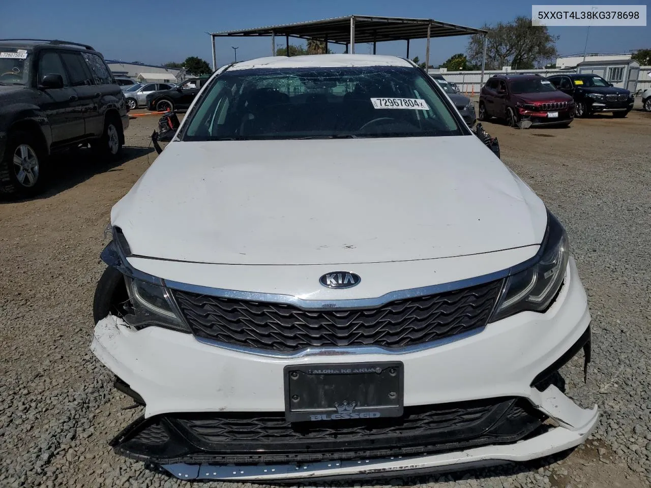 5XXGT4L38KG378698 2019 Kia Optima Lx