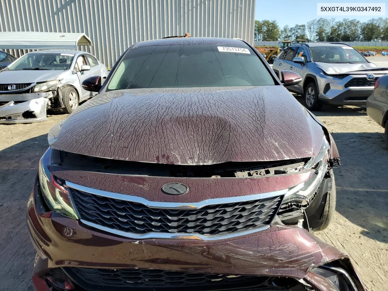 5XXGT4L39KG347492 2019 Kia Optima Lx