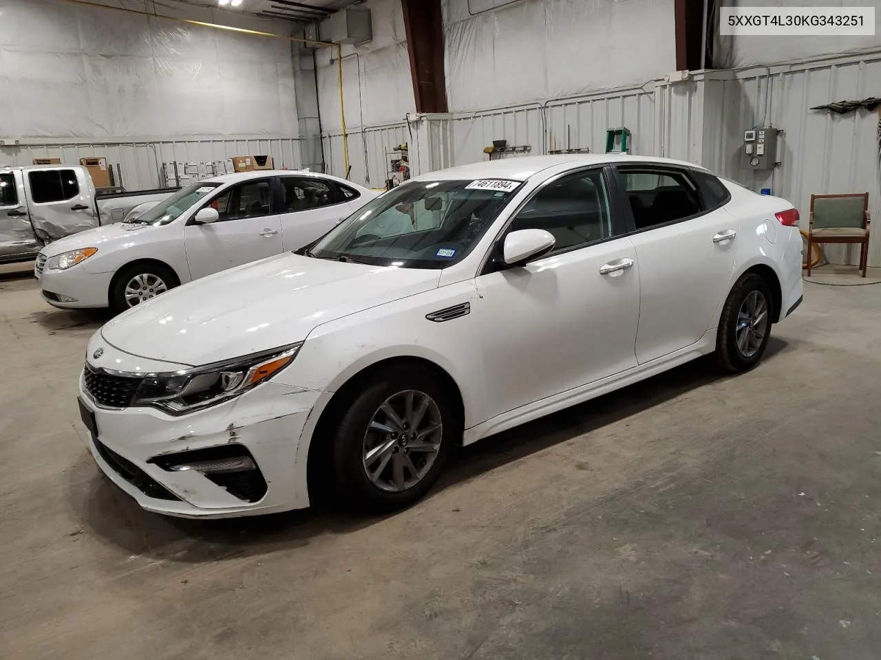 2019 Kia Optima Lx VIN: 5XXGT4L30KG343251 Lot: 74611894