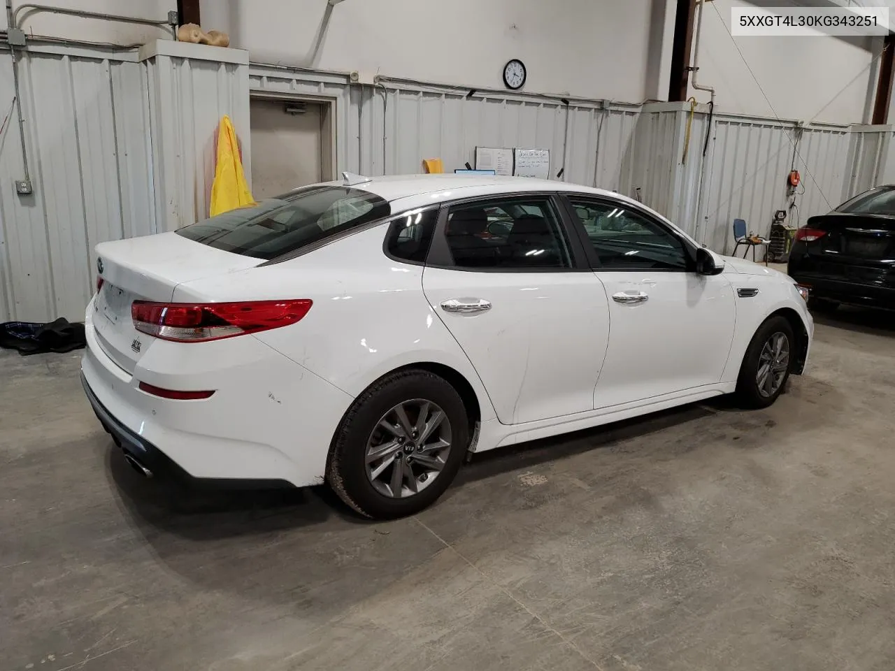 2019 Kia Optima Lx VIN: 5XXGT4L30KG343251 Lot: 74611894