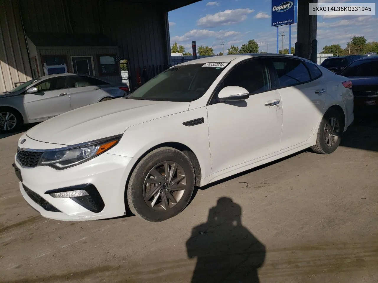 5XXGT4L36KG331945 2019 Kia Optima Lx