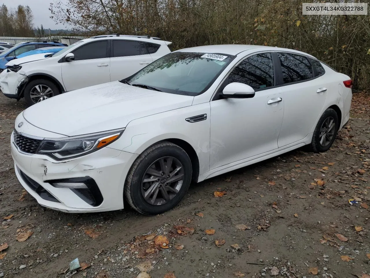 2019 Kia Optima Lx VIN: 5XXGT4L34KG322788 Lot: 74905904