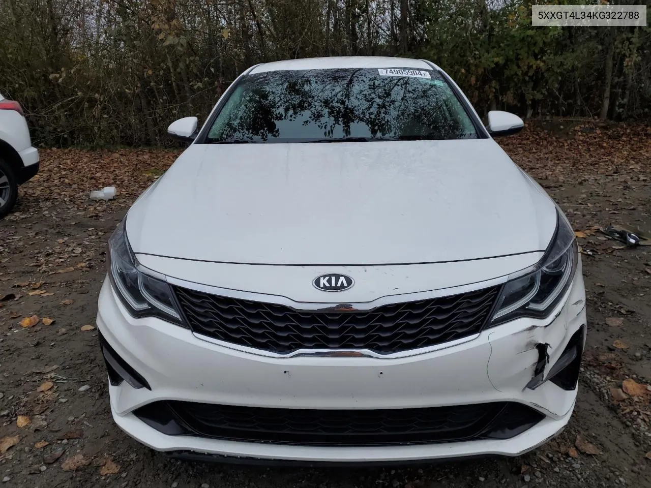 2019 Kia Optima Lx VIN: 5XXGT4L34KG322788 Lot: 74905904