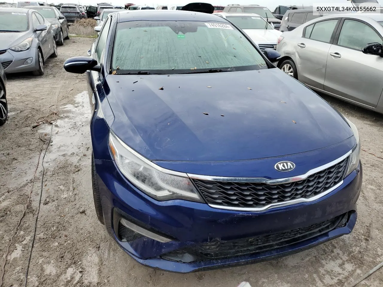 2019 Kia Optima Lx VIN: 5XXGT4L34KG355662 Lot: 74916284