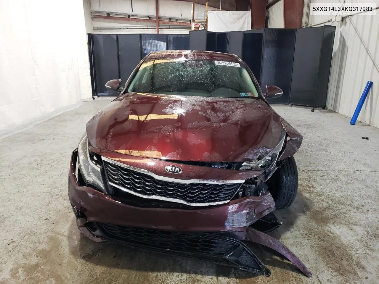 2019 Kia Optima Lx VIN: 5XXGT4L3XKG317983 Lot: 75096444