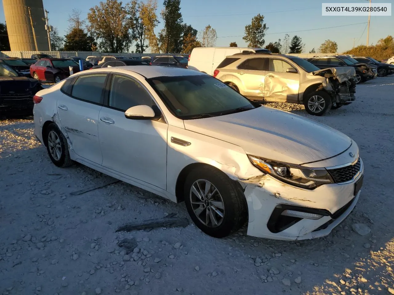 5XXGT4L39KG280540 2019 Kia Optima Lx