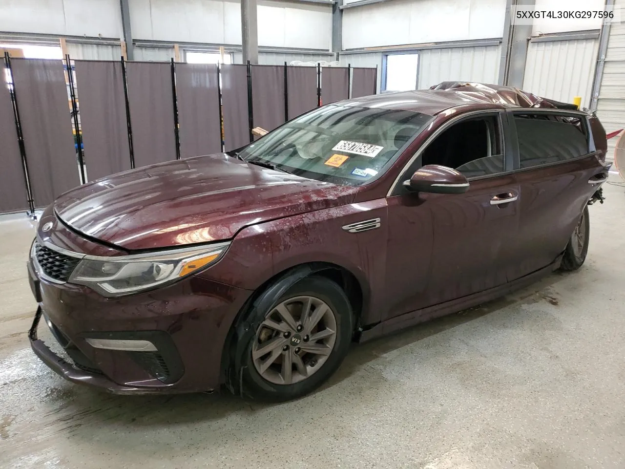 2019 Kia Optima Lx VIN: 5XXGT4L30KG297596 Lot: 75194504