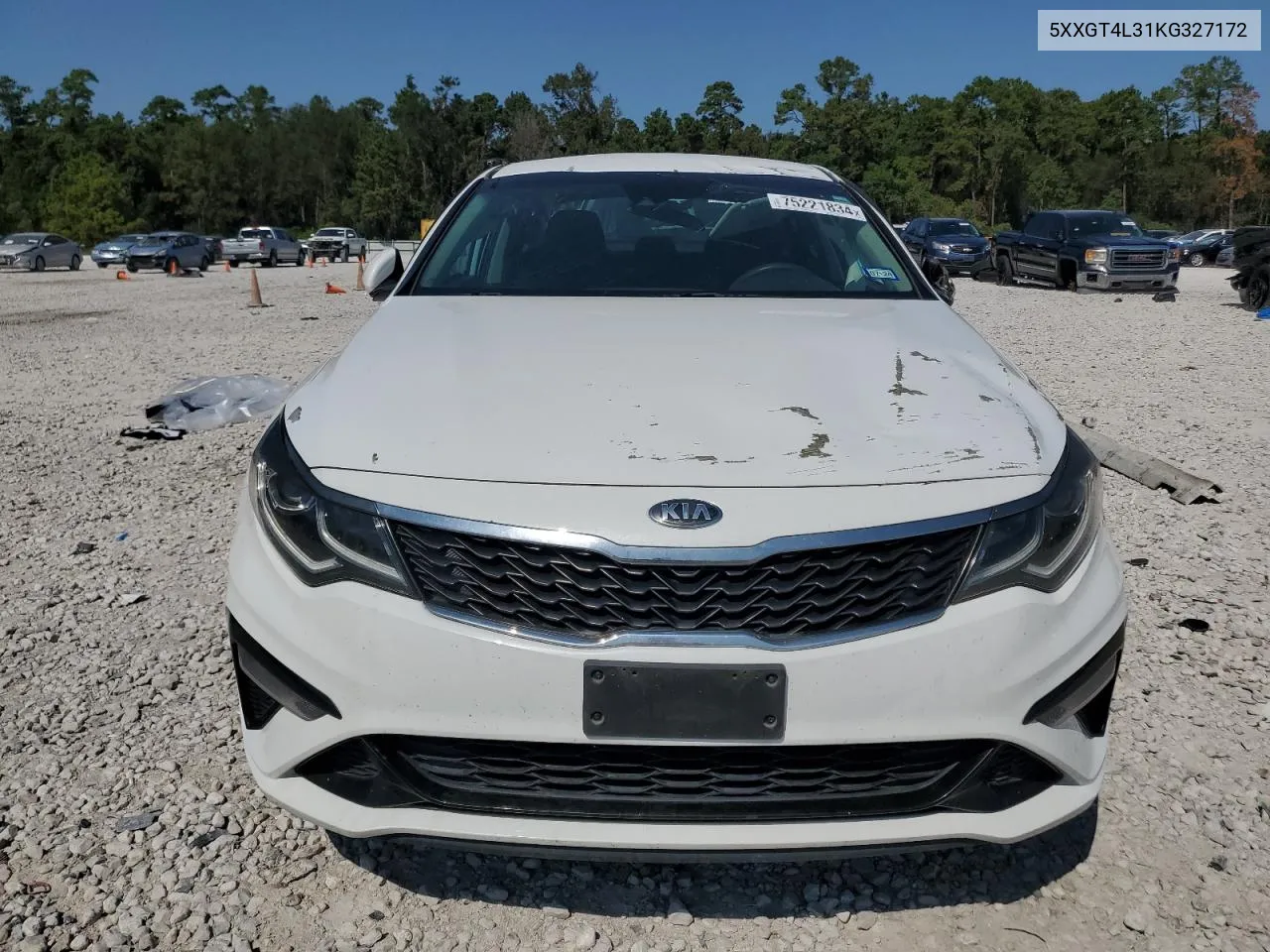 2019 Kia Optima Lx VIN: 5XXGT4L31KG327172 Lot: 75221834