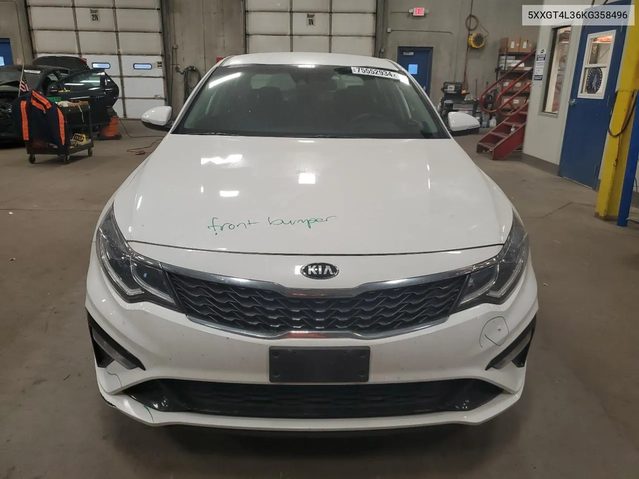 2019 Kia Optima Lx VIN: 5XXGT4L36KG358496 Lot: 75552934