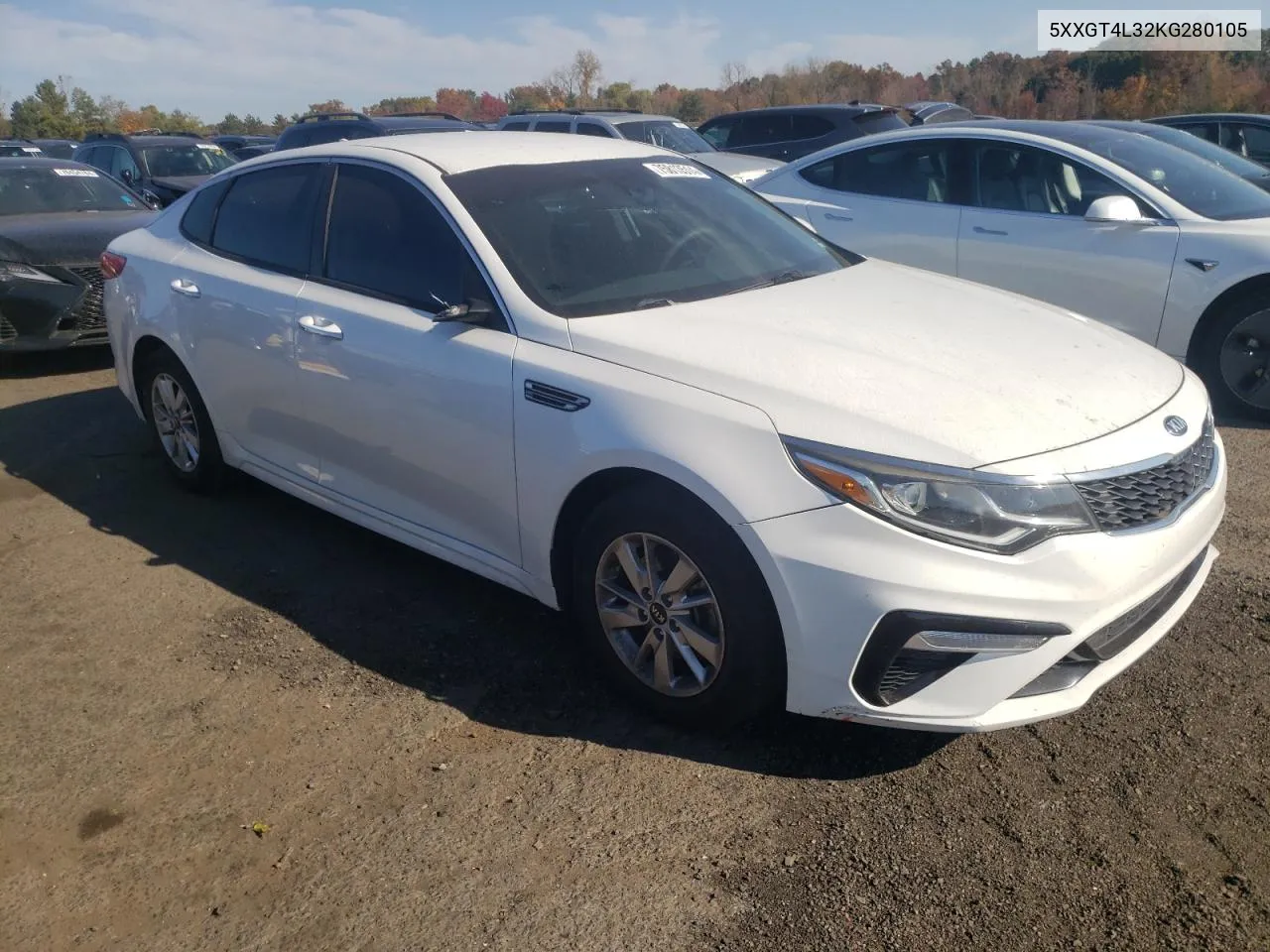 2019 Kia Optima Lx VIN: 5XXGT4L32KG280105 Lot: 75813514