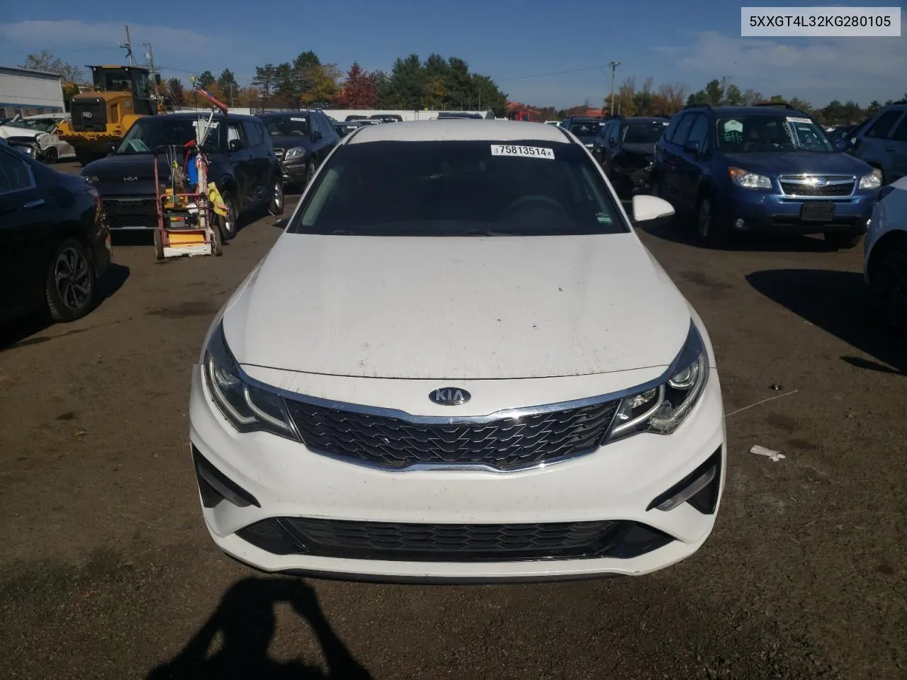 2019 Kia Optima Lx VIN: 5XXGT4L32KG280105 Lot: 75813514