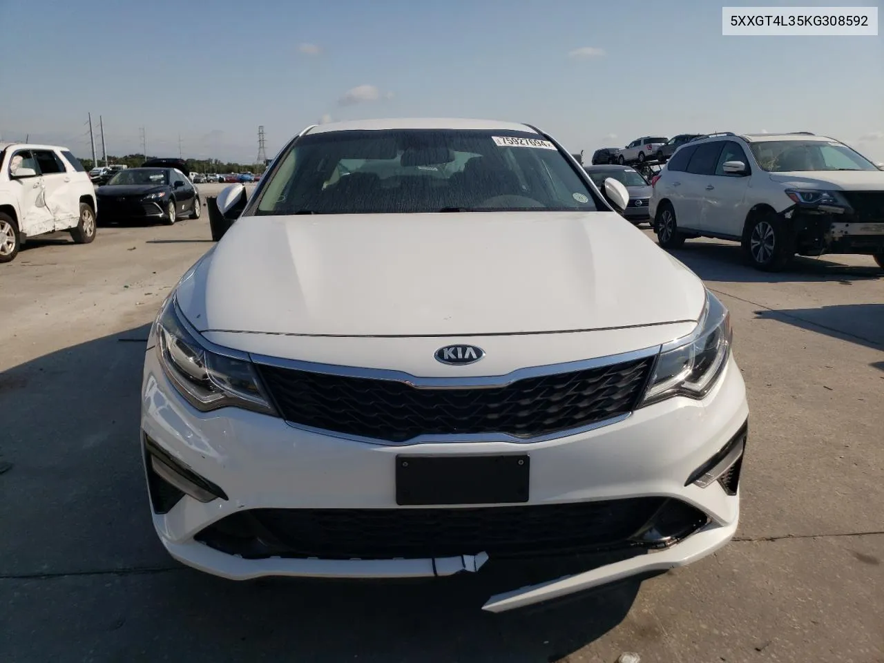 2019 Kia Optima Lx VIN: 5XXGT4L35KG308592 Lot: 75927694