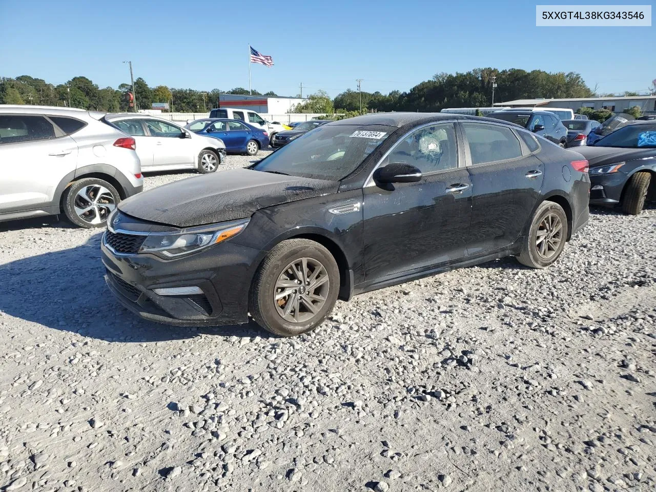 2019 Kia Optima Lx VIN: 5XXGT4L38KG343546 Lot: 76137694