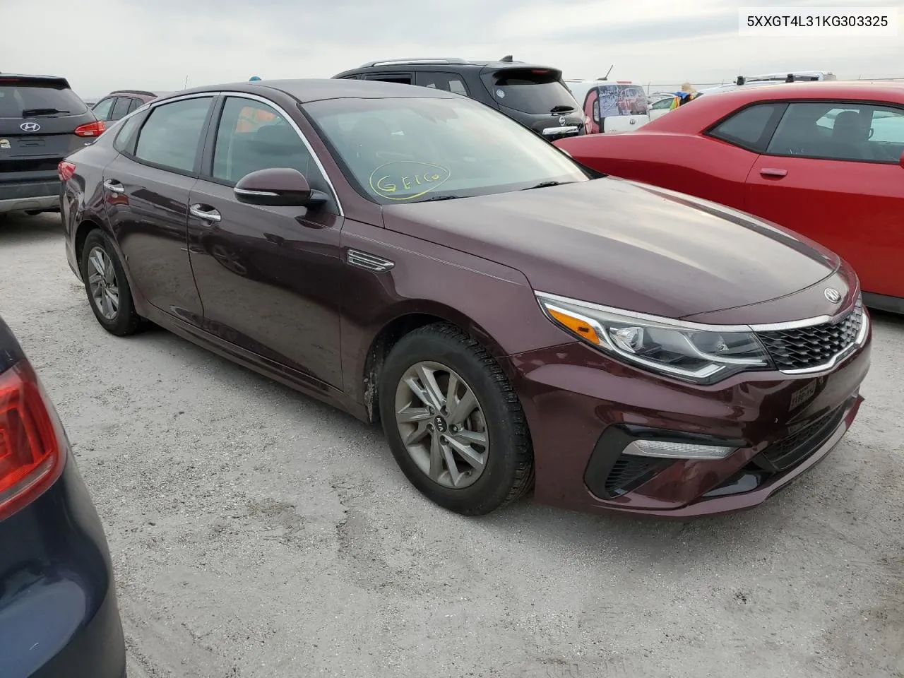 2019 Kia Optima Lx VIN: 5XXGT4L31KG303325 Lot: 76593894