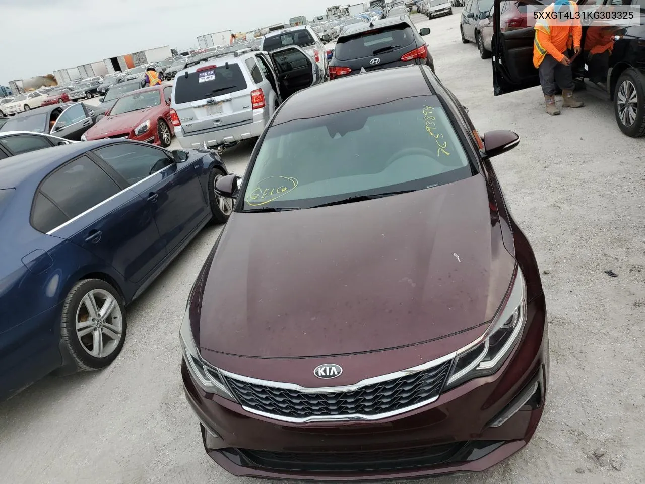 2019 Kia Optima Lx VIN: 5XXGT4L31KG303325 Lot: 76593894