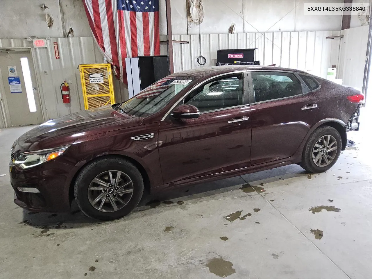 2019 Kia Optima Lx VIN: 5XXGT4L35KG338840 Lot: 78757054