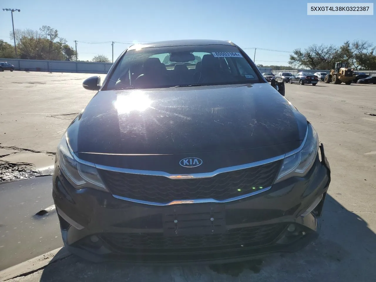 2019 Kia Optima Lx VIN: 5XXGT4L38KG322387 Lot: 80003164