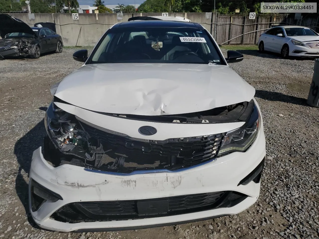 2019 Kia Optima Sx VIN: 5XXGW4L29KG334451 Lot: 80325584