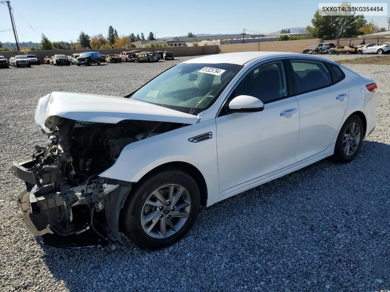 2019 Kia Optima Lx VIN: 5XXGT4L33KG354454 Lot: 81325794