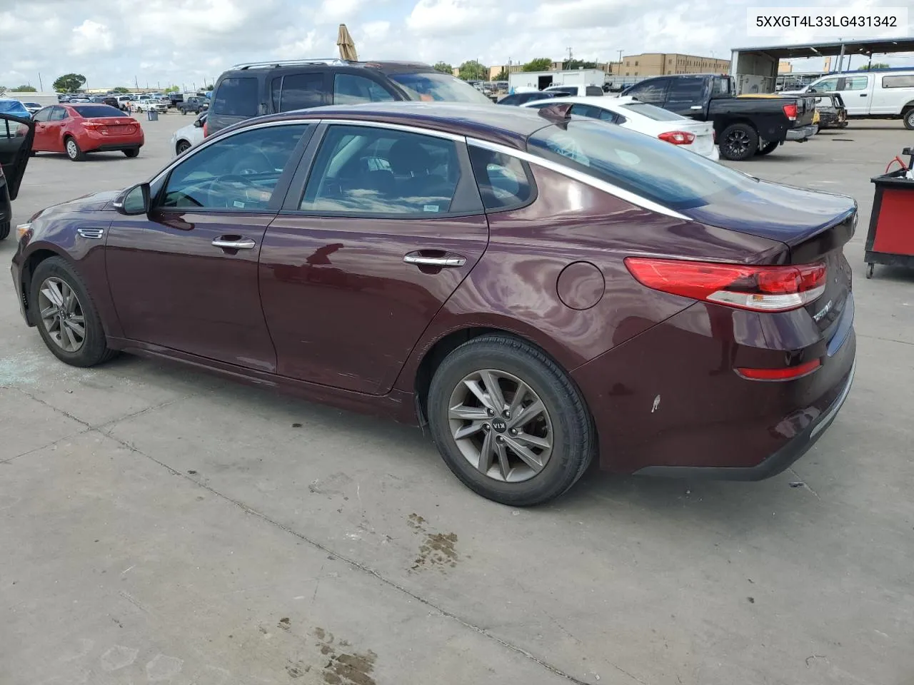 2020 Kia Optima Lx VIN: 5XXGT4L33LG431342 Lot: 59342014