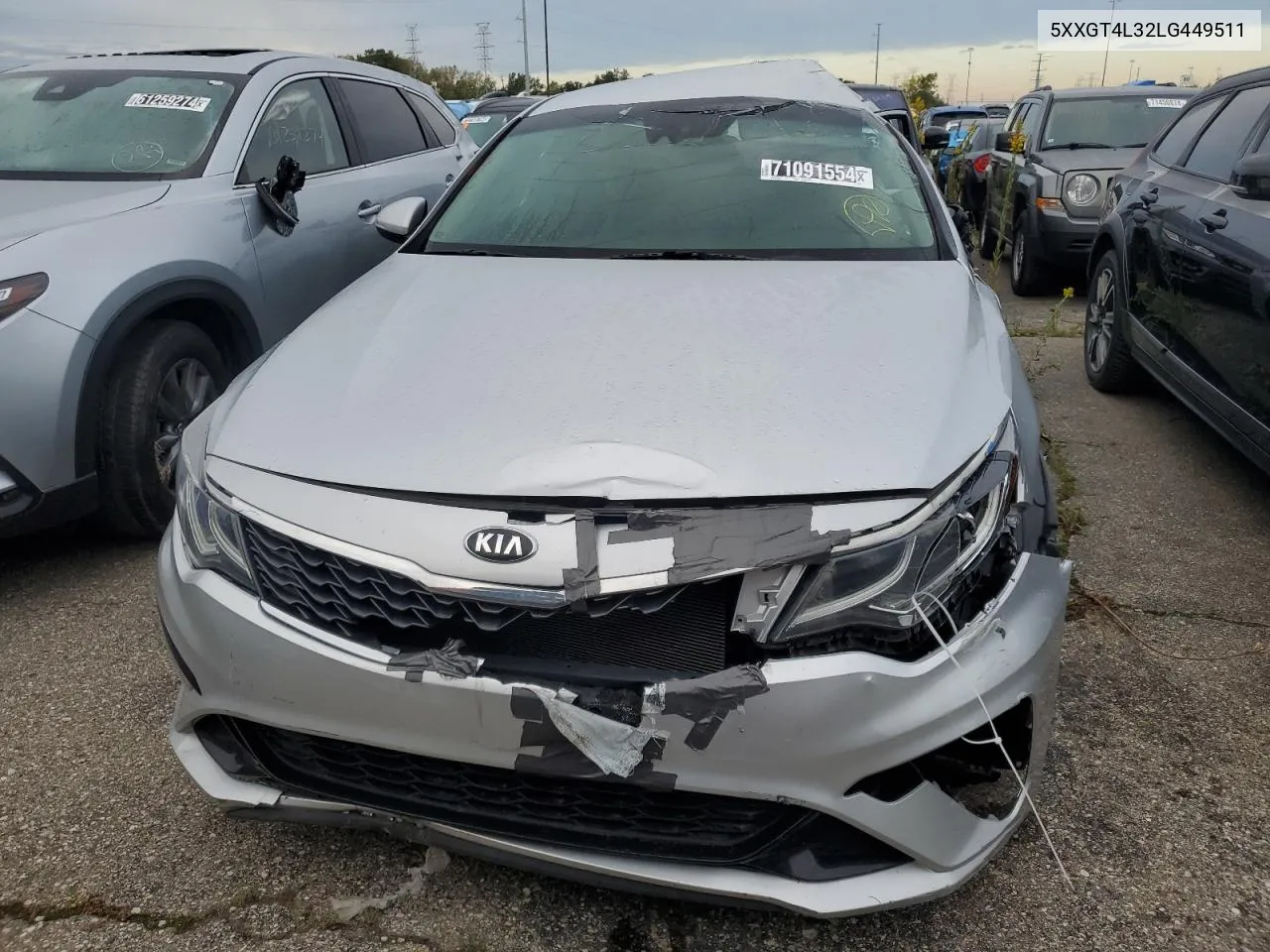 2020 Kia Optima Lx VIN: 5XXGT4L32LG449511 Lot: 71091554