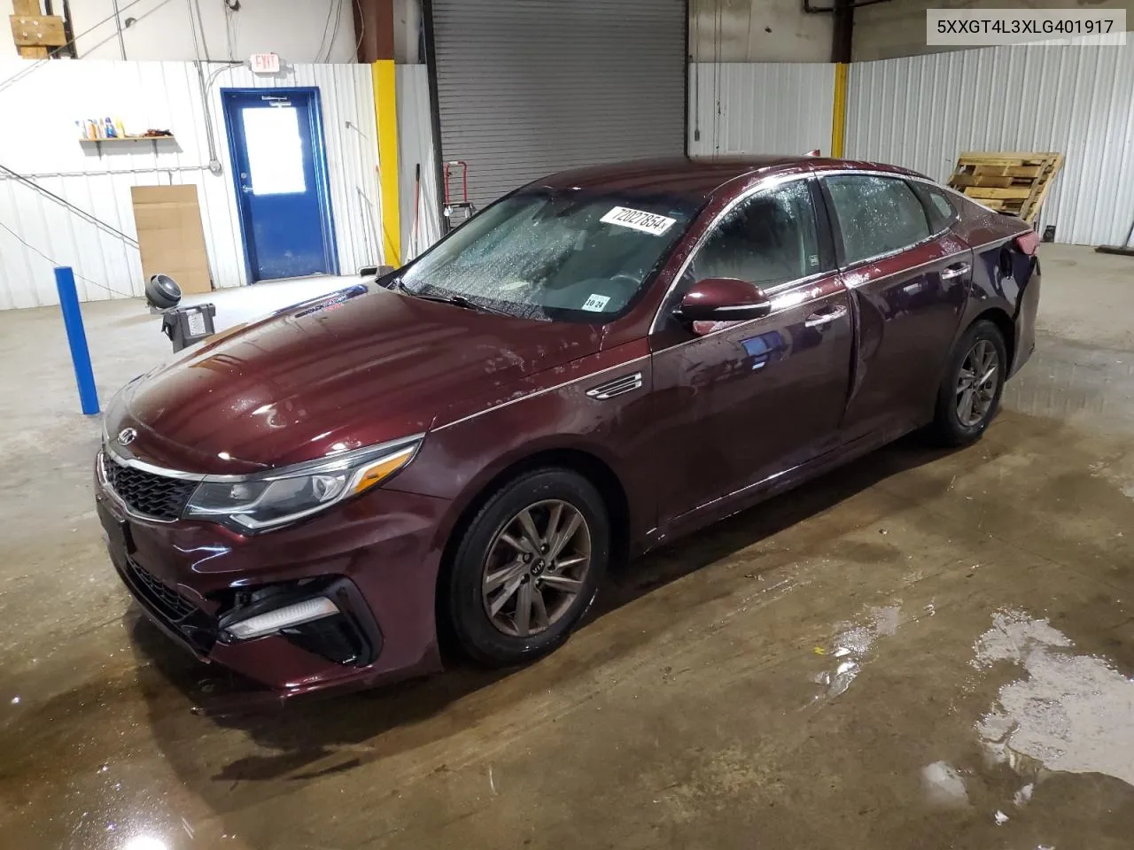 2020 Kia Optima Lx VIN: 5XXGT4L3XLG401917 Lot: 72027854