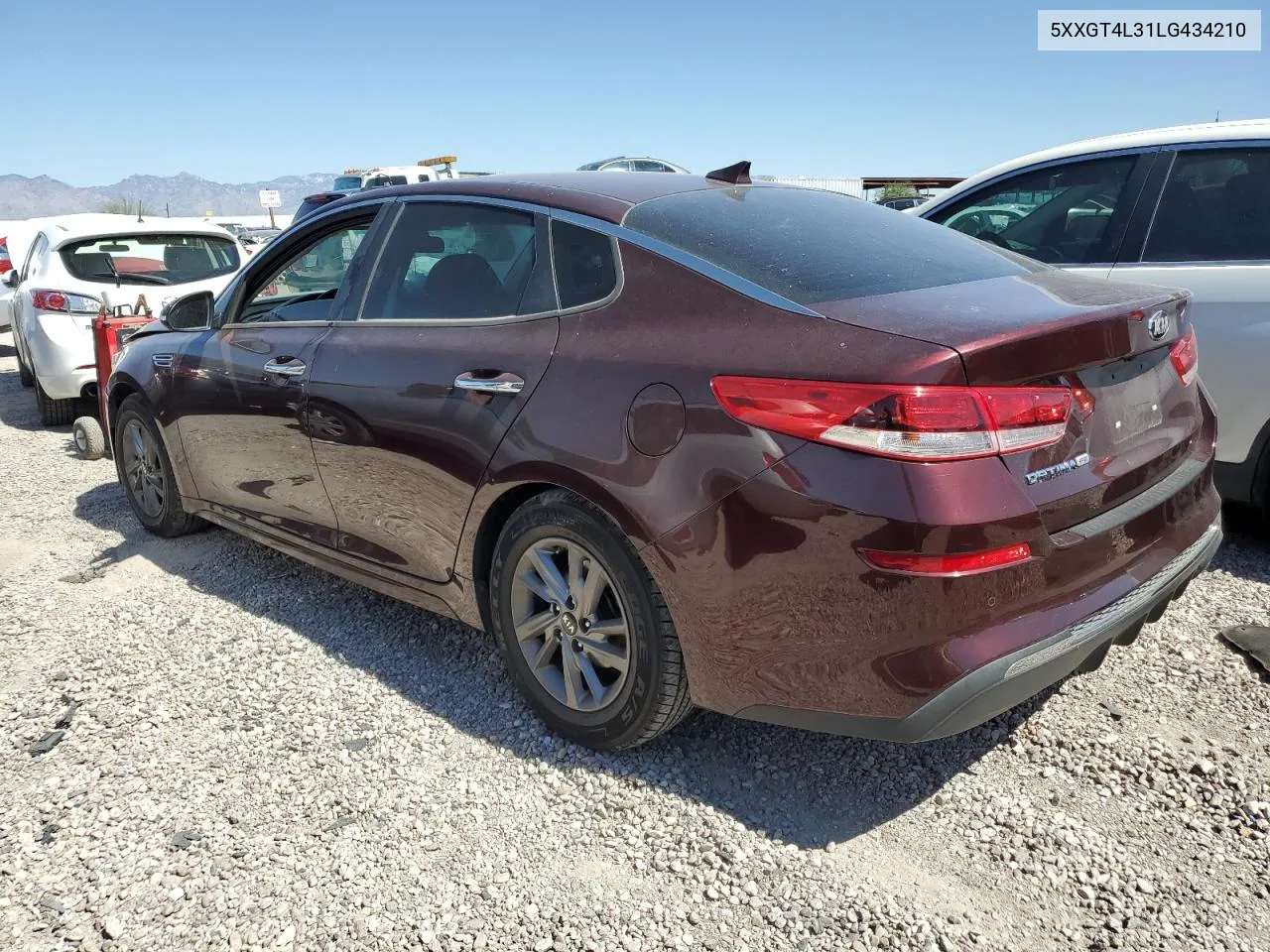 2020 Kia Optima Lx VIN: 5XXGT4L31LG434210 Lot: 72218254