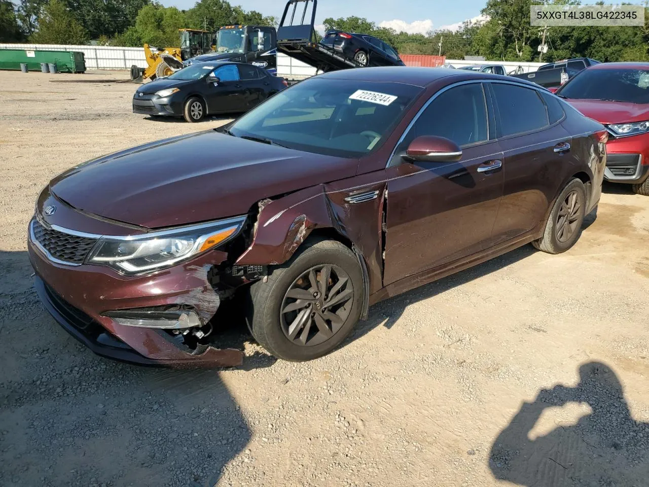 5XXGT4L38LG422345 2020 Kia Optima Lx