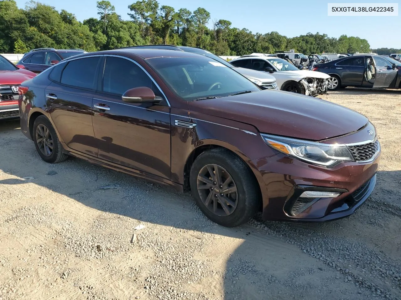 2020 Kia Optima Lx VIN: 5XXGT4L38LG422345 Lot: 72226244