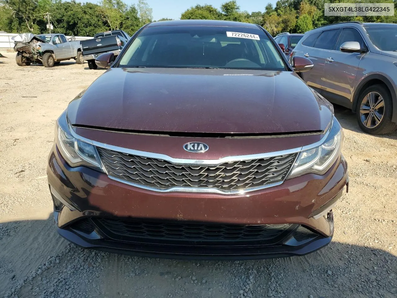 5XXGT4L38LG422345 2020 Kia Optima Lx