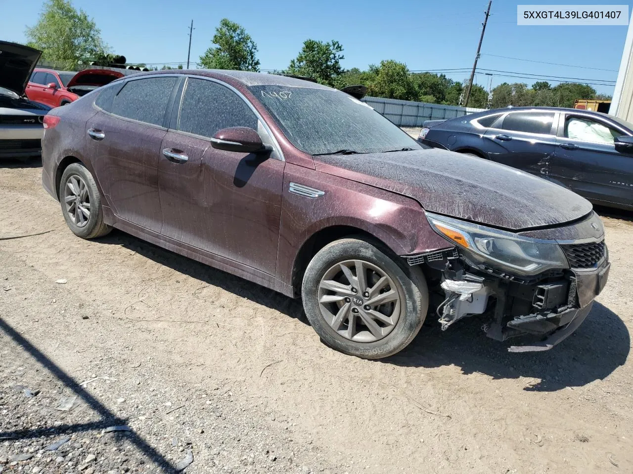 2020 Kia Optima Lx VIN: 5XXGT4L39LG401407 Lot: 72784824