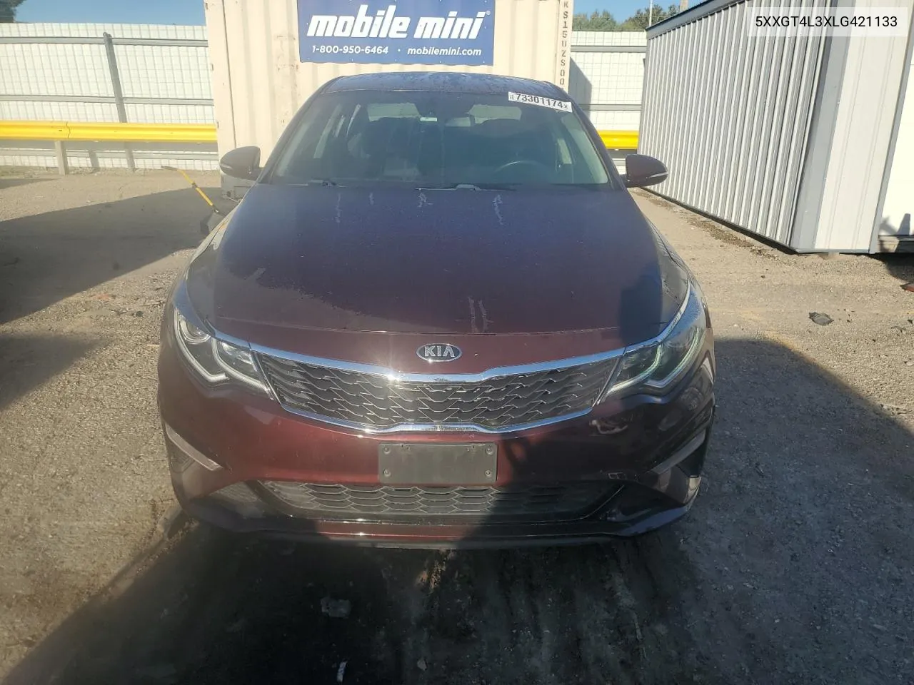 2020 Kia Optima Lx VIN: 5XXGT4L3XLG421133 Lot: 73301174