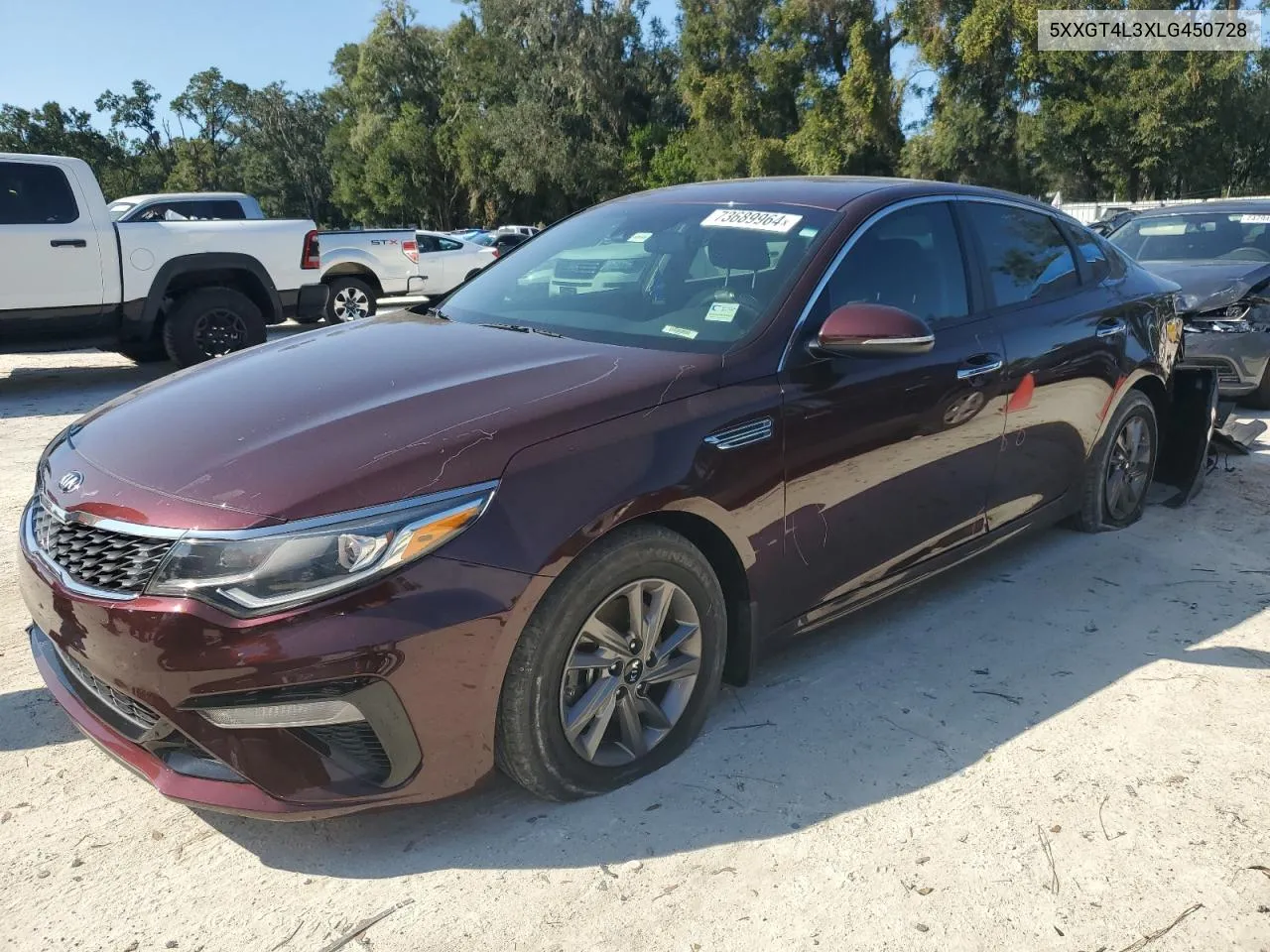 2020 Kia Optima Lx VIN: 5XXGT4L3XLG450728 Lot: 73689964