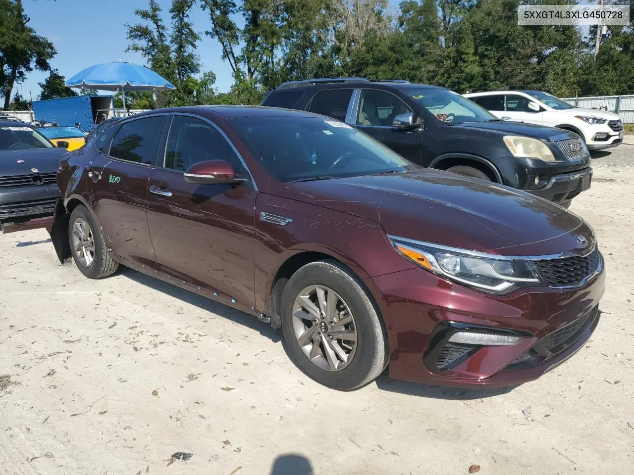 2020 Kia Optima Lx VIN: 5XXGT4L3XLG450728 Lot: 73689964